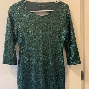 Fun Formal Sequin Green Dress